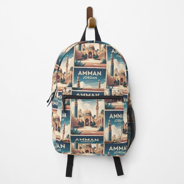 Item preview, Amman Jordan Vintage Travel Tourism Art designed and sold by TravelersGems.