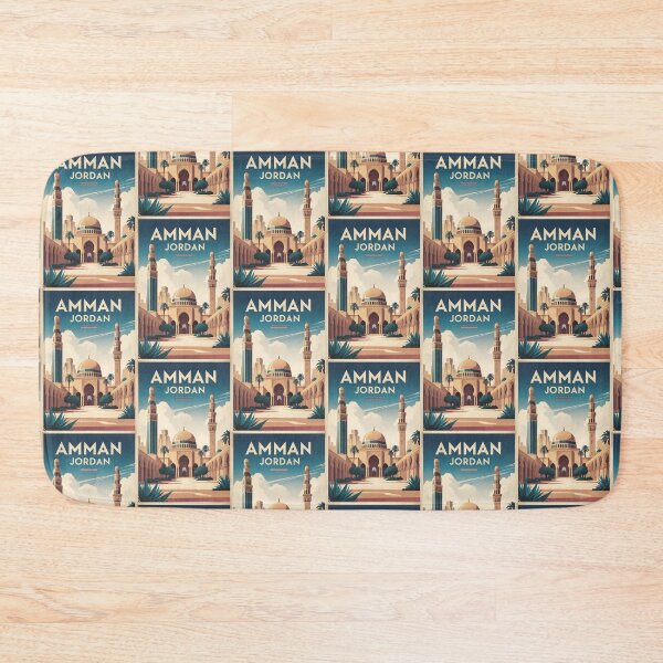 Item preview, Amman Jordan Vintage Travel Tourism Art designed and sold by TravelersGems.