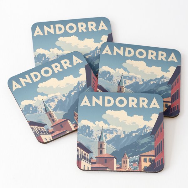 Item preview, Andorra La Vella Vintage Travel Tourism Art designed and sold by TravelersGems.