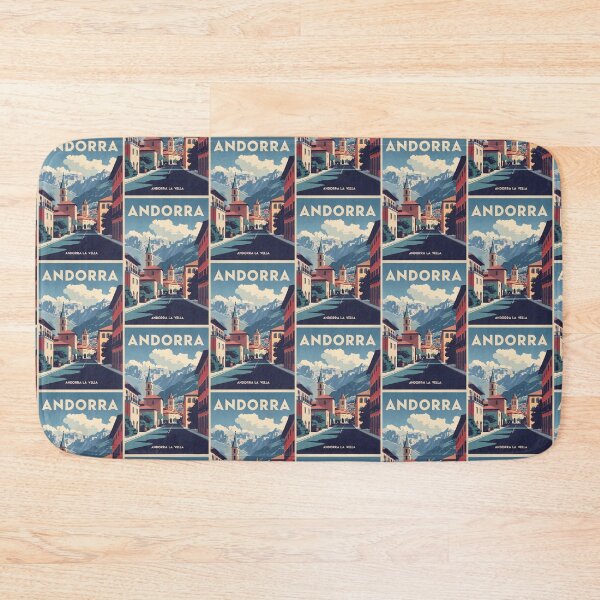 Item preview, Andorra La Vella Vintage Travel Tourism Art designed and sold by TravelersGems.
