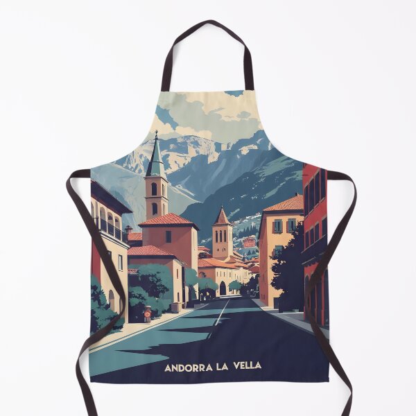 Item preview, Andorra La Vella Vintage Travel Tourism Art designed and sold by TravelersGems.
