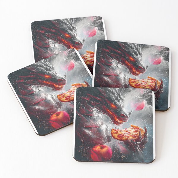 Item preview, Infernal Pizza Dragon – Dark Fantasy Surreal Beast Art designed and sold by Grafititee.