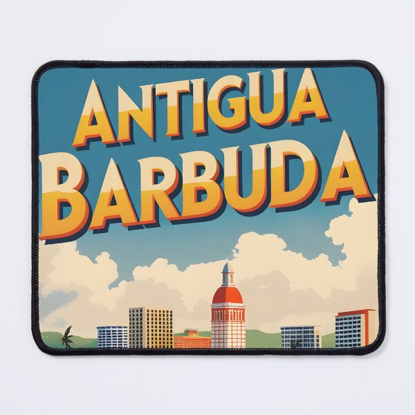 Item preview, Antigua Barbuda St Johns Vintage Travel Tourism Art designed and sold by TravelersGems.