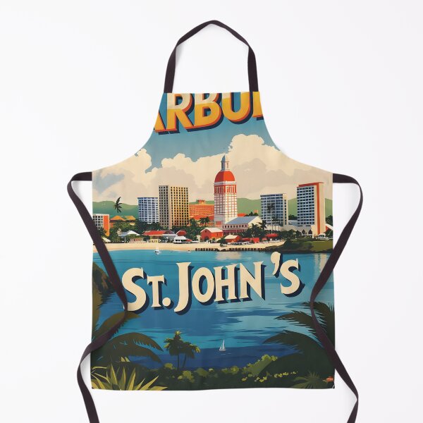 Item preview, Antigua Barbuda St Johns Vintage Travel Tourism Art designed and sold by TravelersGems.
