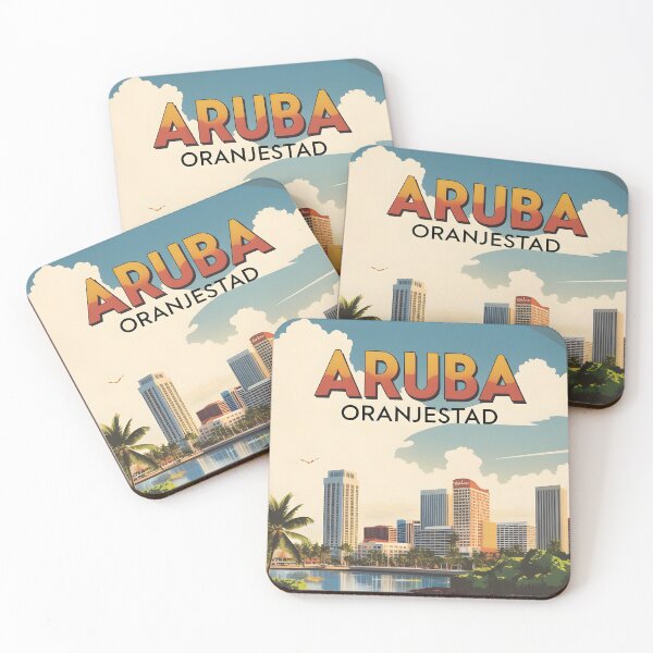 Item preview, Aruba Oranjestad Vintage Travel Tourism Art designed and sold by TravelersGems.