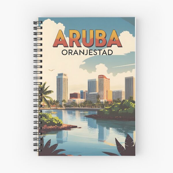 Item preview, Aruba Oranjestad Vintage Travel Tourism Art designed and sold by TravelersGems.