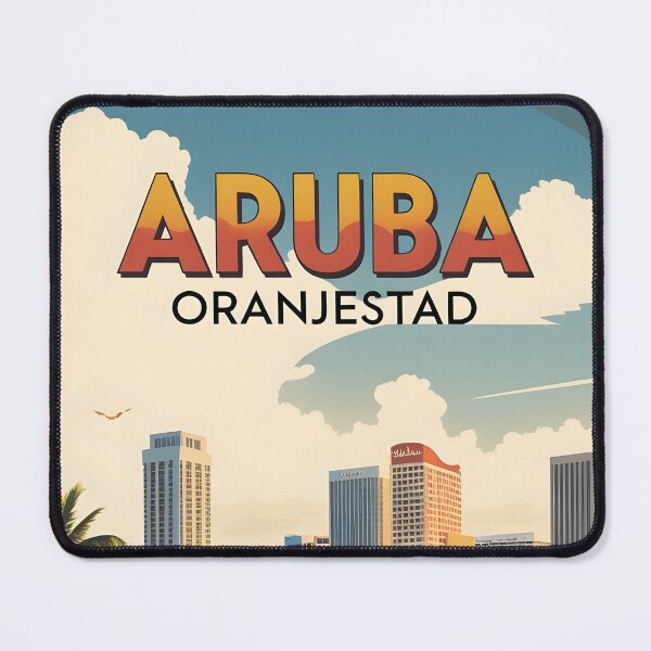 Item preview, Aruba Oranjestad Vintage Travel Tourism Art designed and sold by TravelersGems.