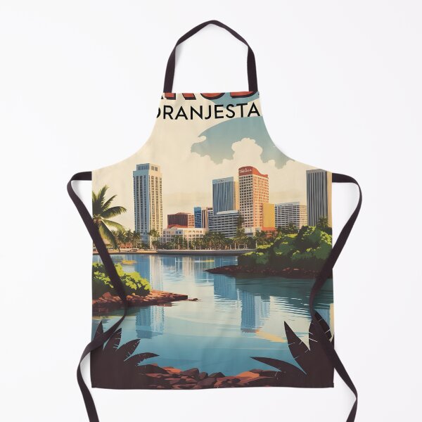 Item preview, Aruba Oranjestad Vintage Travel Tourism Art designed and sold by TravelersGems.