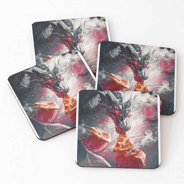 Item preview, Infernal Pizza Dragon – Dark Fantasy Surreal Beast Art designed and sold by Grafititee.