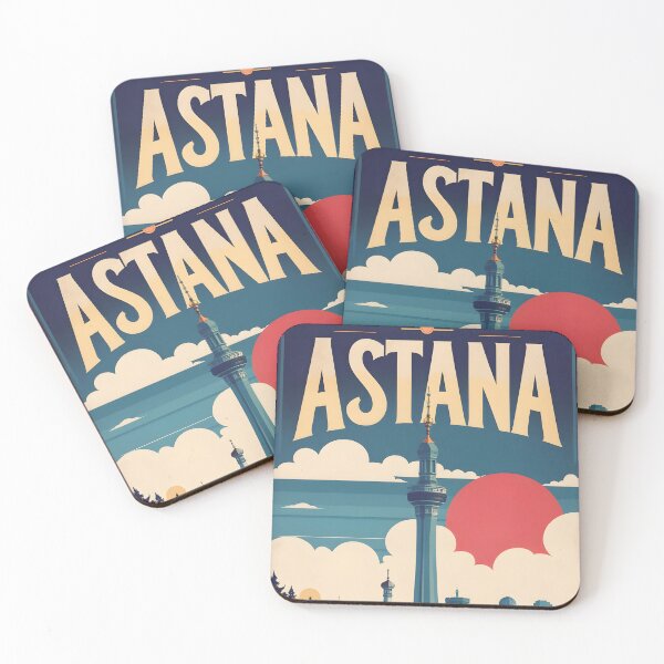 Item preview, Astana Kazakhstan Vintage Travel Tourism Art designed and sold by TravelersGems.