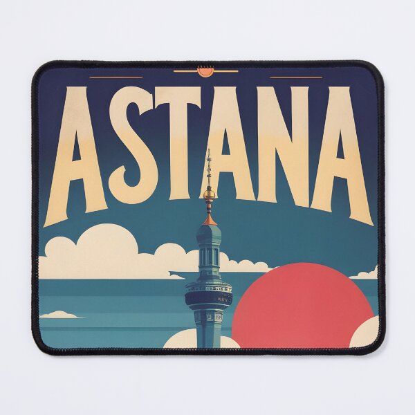 Item preview, Astana Kazakhstan Vintage Travel Tourism Art designed and sold by TravelersGems.