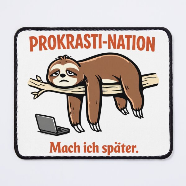 Item preview, Procrastination Nation – I'll do it later | Funny sloth design with humor designed and sold by FrenchieFever.