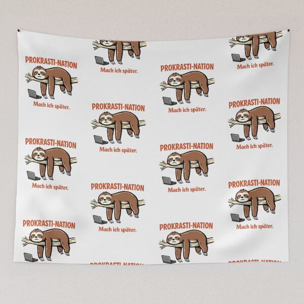 Item preview, Procrastination Nation – I'll do it later | Funny sloth design with humor designed and sold by FrenchieFever.