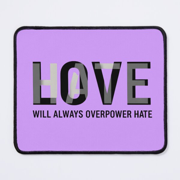 Item preview, Love Overpowers Hate - Inspirational Typography designed and sold by WowDezign.