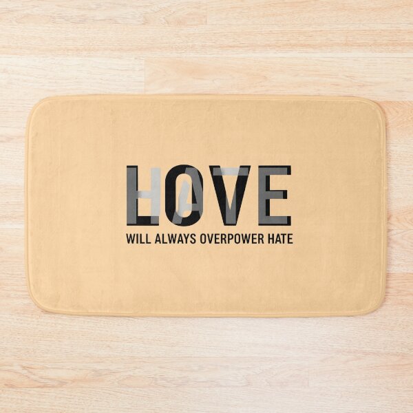 Item preview, Love Overpowers Hate - Inspirational Typography designed and sold by WowDezign.