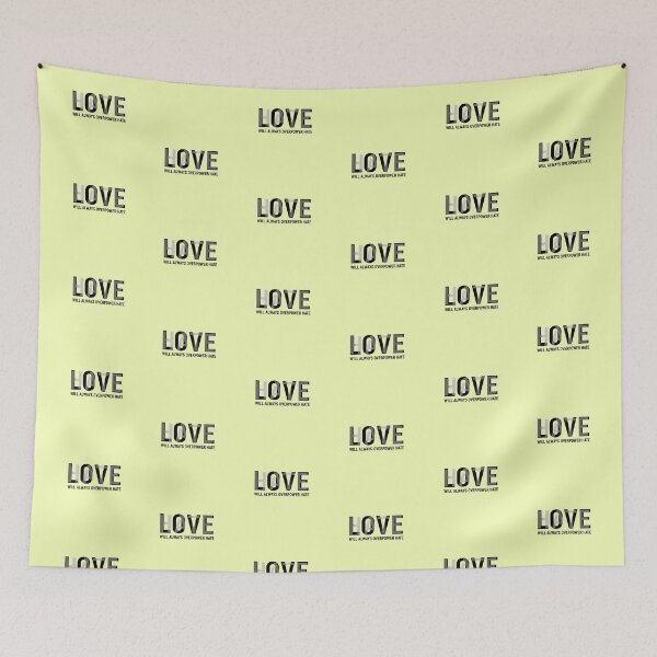 Item preview, Love Overpowers Hate - Inspirational Typography designed and sold by WowDezign.