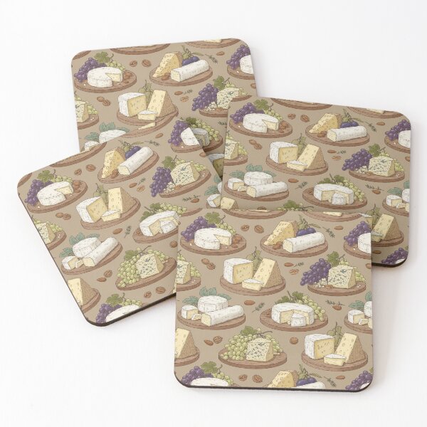 Item preview, Cheese and Grapes Food Pattern designed and sold by All About DigiCraft by Fedelina.