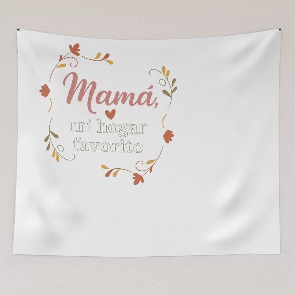 Item preview, Mamá Mi Hogar Favorito Spanish Mom Love Floral Design designed and sold by JMDesignHub.