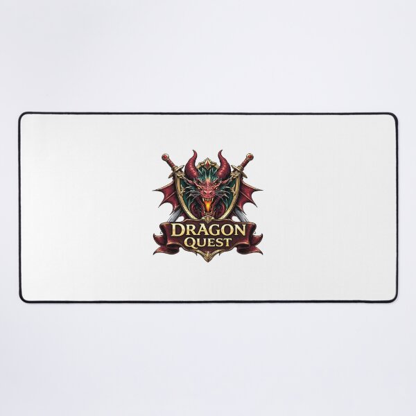 Item preview, Epic Red Dragon Quest Fantasy Shield and Swords Emblem designed and sold by shemodas.