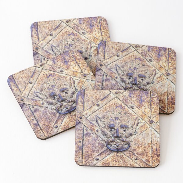 Item preview, Antique Gargoyle Door Knocker on Rusted Medieval Metal designed and sold by LRPhotoart.