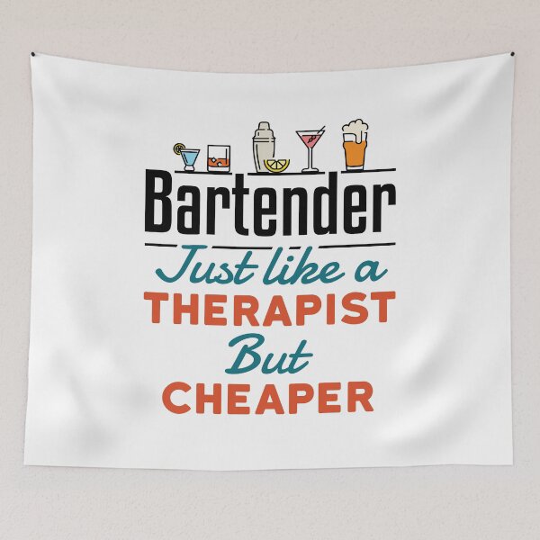 Item preview, Bartender Like a Therapist But Cheaper designed and sold by jaygo.