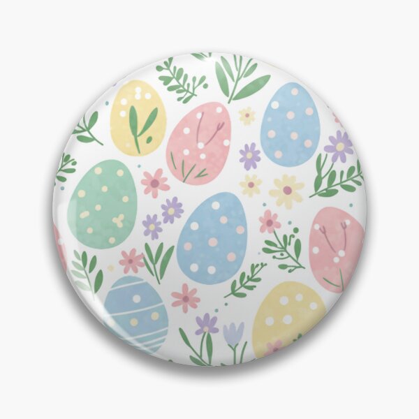 Item preview, Cute Easter Eggs and Spring Flowers Seamless Pattern designed and sold by JMDesignHub.
