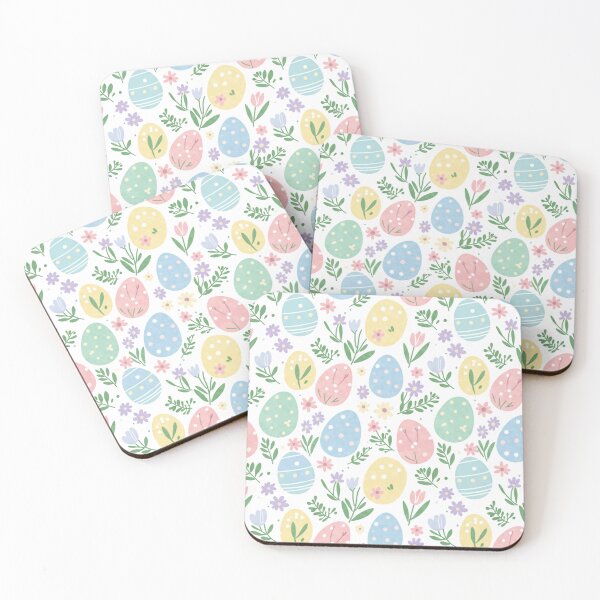 Item preview, Cute Easter Eggs and Spring Flowers Seamless Pattern designed and sold by JMDesignHub.