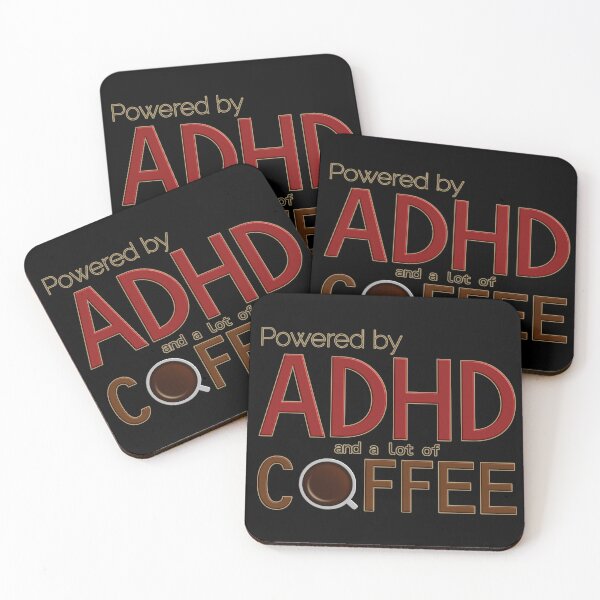 Item preview, ADHD funny quote Powered by ADHD and Coffee designed and sold by MattC_Design.