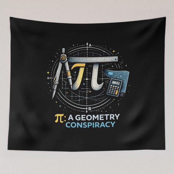 Item preview, Pi Geometry Conspiracy Math Nerd Design designed and sold by bilal sibgui.