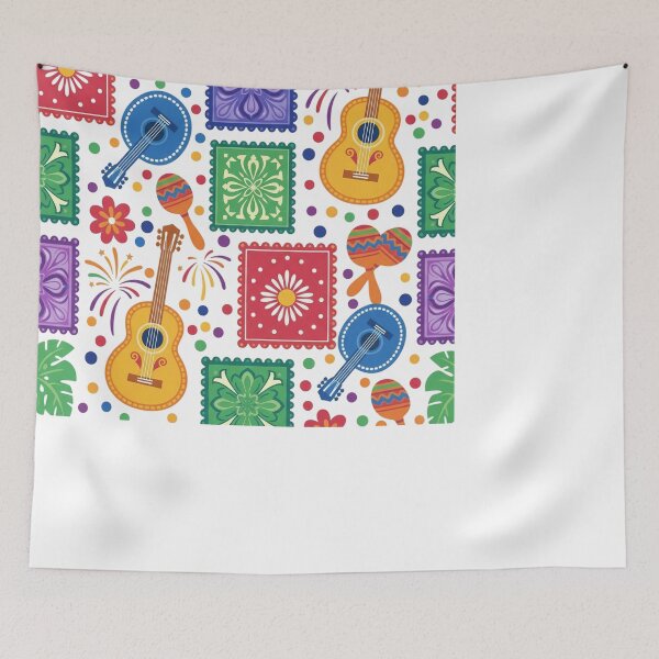 Item preview, Vibrant Mexican Fiesta Music Instruments Celebration Pattern designed and sold by JMDesignHub.