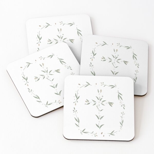 Item preview, Delicate Watercolor Leaf Wreath Botanical Frame Design designed and sold by JMDesignHub.