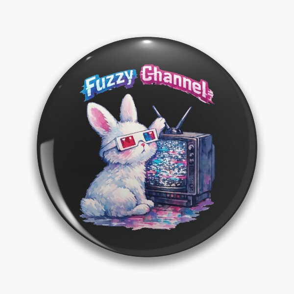 Item preview, Fuzzy Channel - Glitch TV Bunny designed and sold by DigitalGlade.