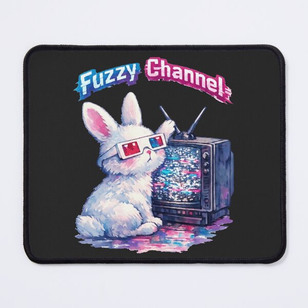 Item preview, Fuzzy Channel - Glitch TV Bunny designed and sold by DigitalGlade.