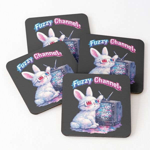 Item preview, Fuzzy Channel - Glitch TV Bunny designed and sold by DigitalGlade.