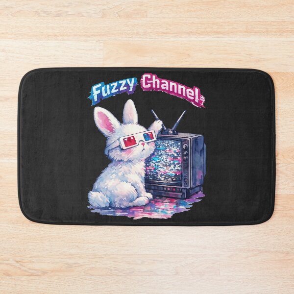 Item preview, Fuzzy Channel - Glitch TV Bunny designed and sold by DigitalGlade.