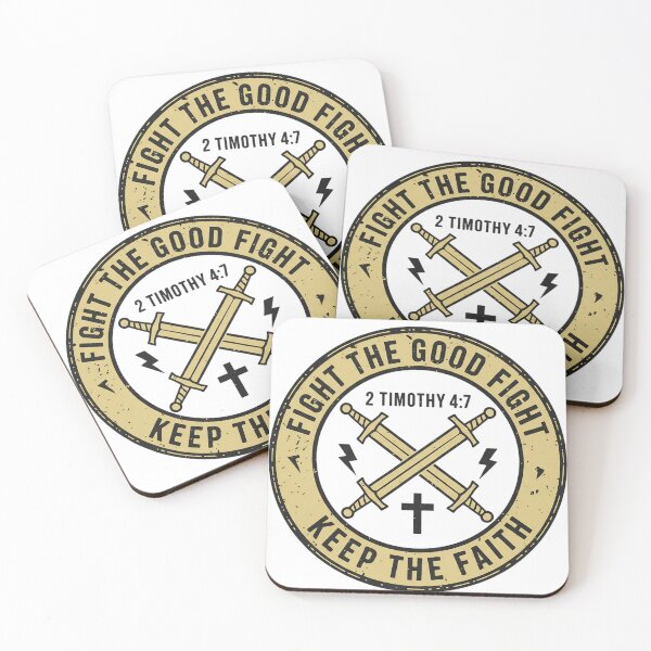 Item preview, Fight The Good Fight Keep The Faith 2 Timothy 4:7 Christian designed and sold by JMDesignHub.