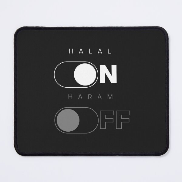 Item preview, Halal On Haram Off Toggle Switch Minimalist Islamic Lifestyle Art designed and sold by Miniature Store.