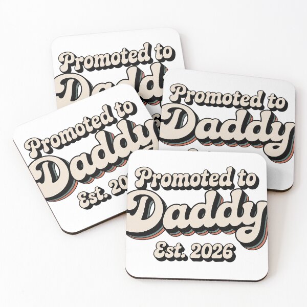 Item preview, Promoted to Daddy Est 2026 Retro New Father Announcement designed and sold by JMDesignHub.