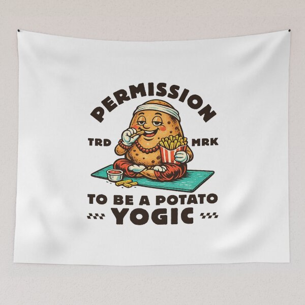 Item preview, Permission to be a potato yogic designed and sold by Peerless-Prime.