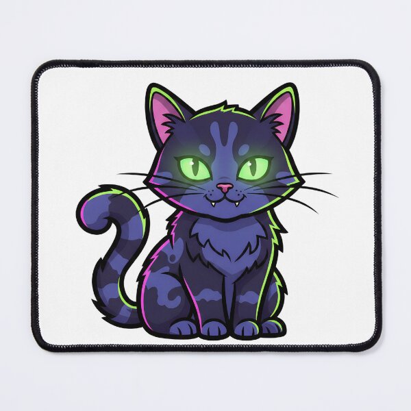 Item preview, Mischievous Neon Purple Magic Cat designed and sold by Brasuca's Art.