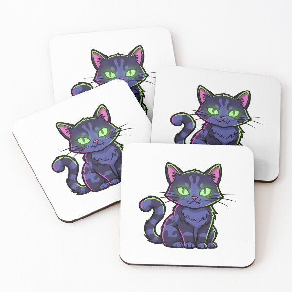 Item preview, Mischievous Neon Purple Magic Cat designed and sold by Brasuca's Art.