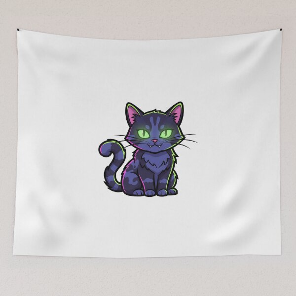 Item preview, Mischievous Neon Purple Magic Cat designed and sold by Brasuca's Art.