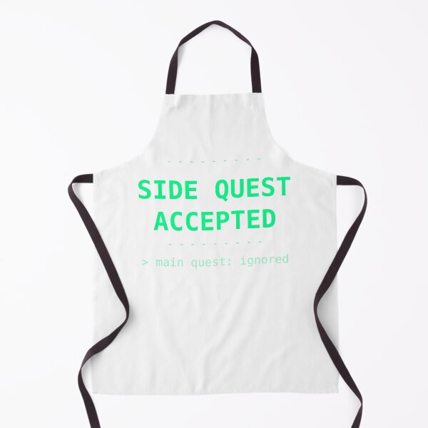 Item preview, Side Quest Accepted Retro RPG Gamer Typography designed and sold by FreeBot99.
