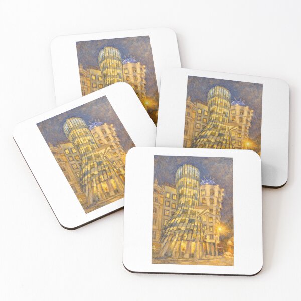 Item preview, Dancing House at Night in Prague designed and sold by KimsPhotoGifts.