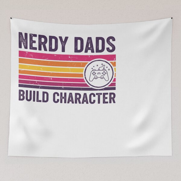 Item preview, Nerdy Dads Build Character Retro Gamer Father Apparel designed and sold by JMDesignHub.