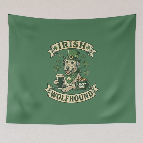 Item preview, St. Patrick’s Day - Irish Wolfhound designed and sold by HeyyItsNikki.