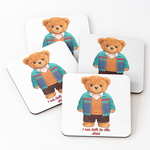 Item preview, Cute Astronomer Bear in Sweater Vest - Retro Astrophysics Nerd Art ? designed and sold by CuteBear87.
