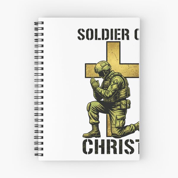 Item preview, Soldier of Christ Kneeling Prayer Military Veteran Faith designed and sold by JMDesignHub.
