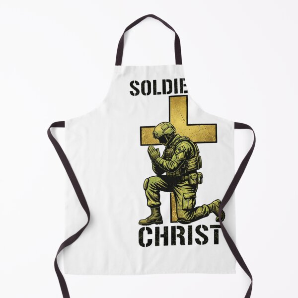 Item preview, Soldier of Christ Kneeling Prayer Military Veteran Faith designed and sold by JMDesignHub.