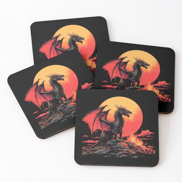 Item preview, Blood Moon Dragon – Dark Fantasy Fire T-Shirt designed and sold by PSYNOVA.